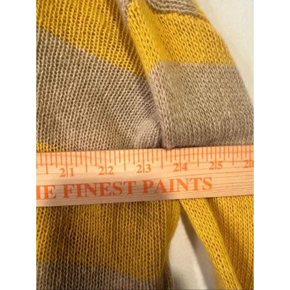 Marni Wool Cashmere Striped Sweater IT 38 Yellow Camel Back Tie Cropped Italy, S